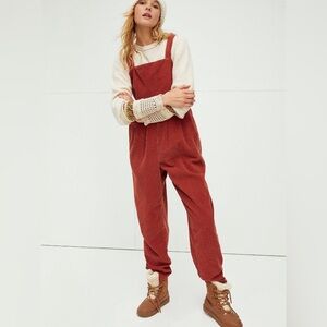 NWT Free People Josephine Cord Jumper In Color Terra-cotta